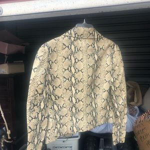North Beach snakeskin Leather jacket